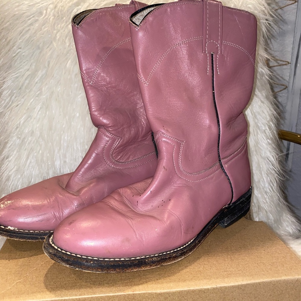Pink cowboy boots